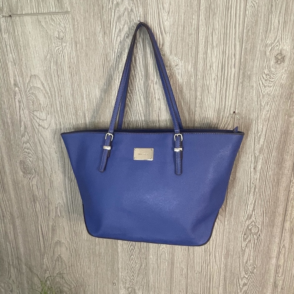 Nine West Royal Blue & Silver Large Tote Purse